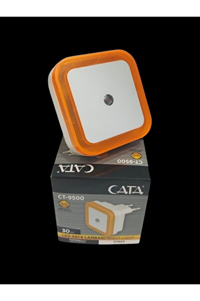 Cata ct-9500 priz sistemi fotoselli gece lambası, amber renk