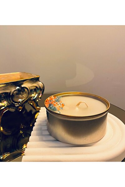 Whiskers Candle Amber Esanslı %100 Soya Vegan Mum Teneke Kutu