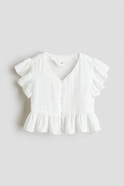 H&M Pamuklu Muslin Bluz