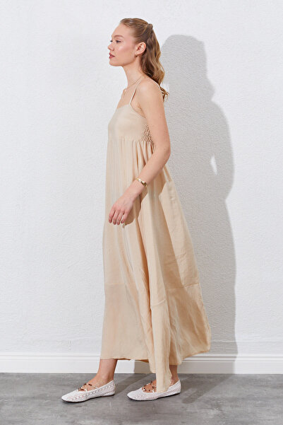 EDITION WOMAN Γυναικείο φόρεμα Modal με λουράκια - Πέτρα |   28-10046