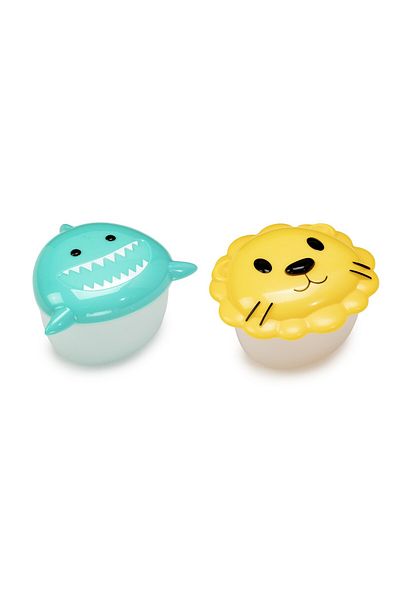Melii SET OF 2 BABY FOOD CONTAINERS, MELII, SHARK&LION MODEL