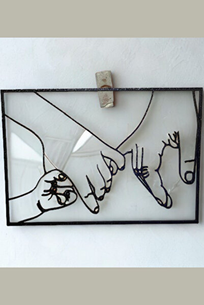 3DOria Duvar Sanatı Kalp - Sevgi Dolu Eller - Aşk - Çocuk - Aile - Art