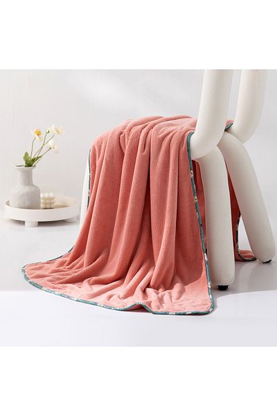 REEFI Rustic Medium Body Towel - Apricot - Floral Edges (Size 70*140 cm)