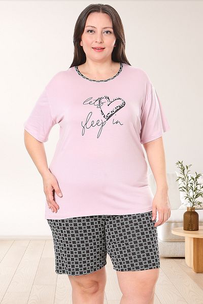 Bella Linda Plus Size Women's Pajamas Set with Shorts