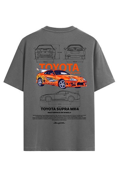 Uniquetex VEK Car Printed Oversize T-shirt spra