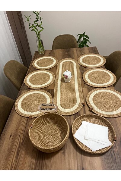 naylişhome jüt, amerikan servis takımı, runner, supla, hediyelik, masa örtü t...