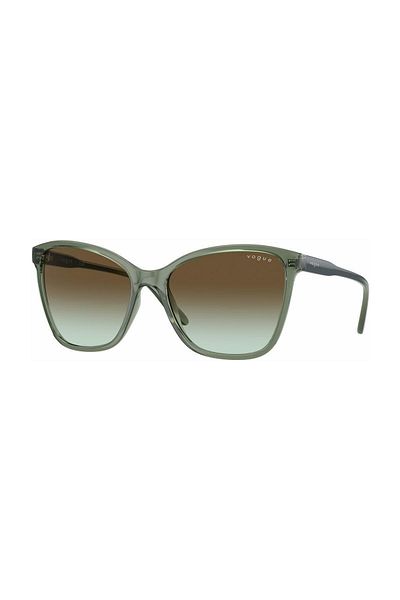 Vogue Women's Sunglasses Vo5520s 3086 E8, Green, Butterfly, 56 Mm