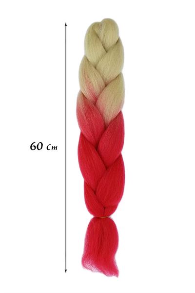 Zeysum Milk White Red Ombre African Black Braids Box Braid Synthetic Hair 60cm 100Gr