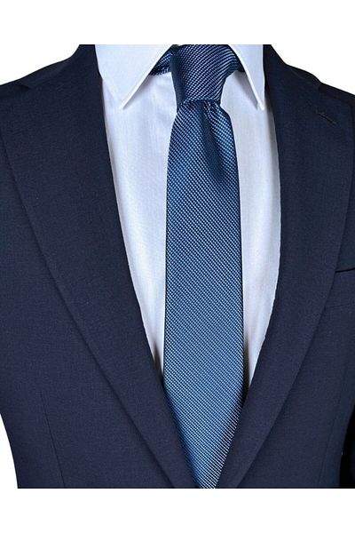 1001 Kravat Self Patterned 7 cm Wide Thin Tie