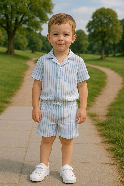 lesa kids wear LINEN STRIPED MEN'S SUIT