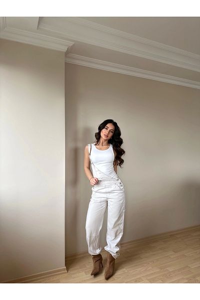 KarşıVitrin Body alb cu guler Halter