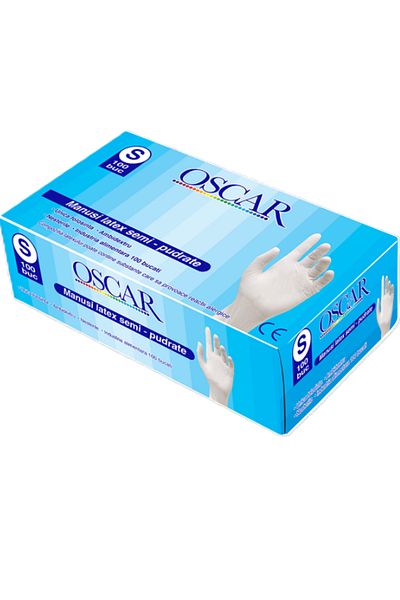 Oscar Lightly Powdered Latex Gloves