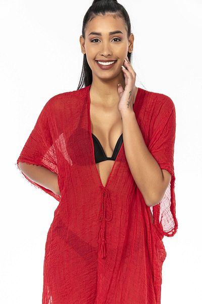 MARBERRY Red Women's Pareo Beach Dress