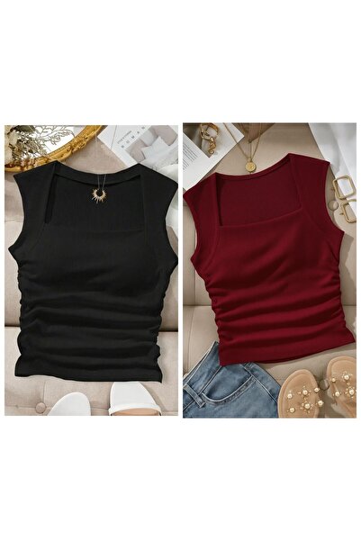 peri tower Πλεονεκτικό πακέτο 2 τεμαχίων, Καφέ, Μαύρο τετράγωνο γιακά, Καμιζό...