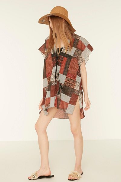 MARBERRY Multicolored Print Women's Pareo Beach Dress