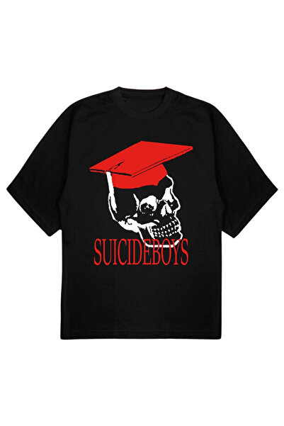 SVART WEAR Tricou SUICIDEBOYS GRADUATION cu imprimeu tricou supradimensionat