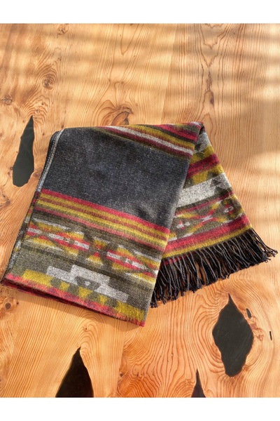 Bohemian Ethnic Patterned Red Shawl Scarf
