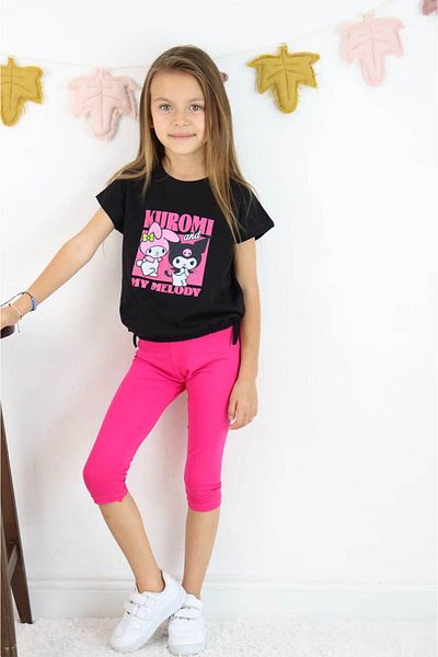 falcomini Girl's Summer T-Shirt, Leggings 2-Piece Set 2/6 Years Old