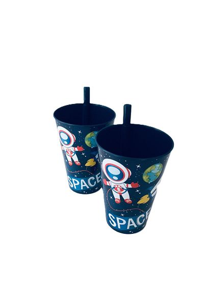 Kcrhome 2 Li 400 ml Glass with Straw / Space