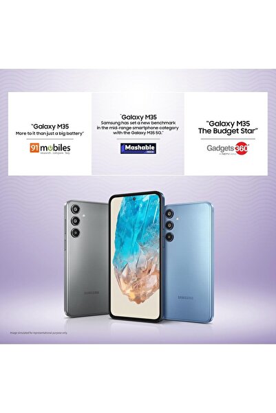 Samsung Galaxy M35 5g (6GB RAM,128GB STORAGE) Moonlight Blue | Vapour Cooling Chamber | 6000mah