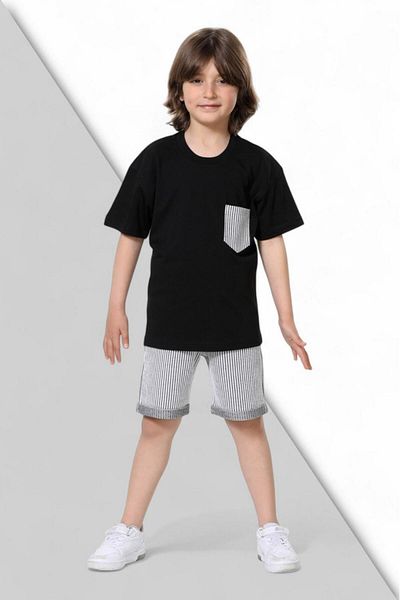 İFBA KİDS Striped Shorts Set