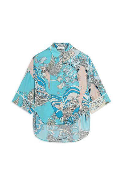 Twist Visual Printed Three Quarter Sleeve Shirt