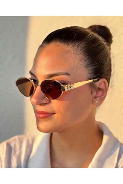 BRILLIAEYEWEAR Coffee Glass Nadia Metal Stylish Design with Uv-400 Protection