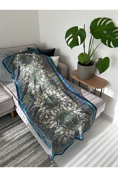 Sümeyye çeyiz Ethnic Ρετρό Σχέδιο Μαλακό Βαμβακερό Σάλι 180*85 cm