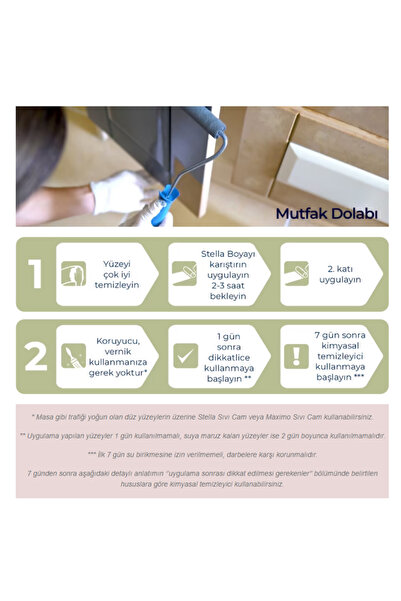 Bianca Stella Set "mutfak - Tuvalet Banyo - Fayans - Mobilya" Boyamak Için Knitex Boya Seti Ile Birlikte