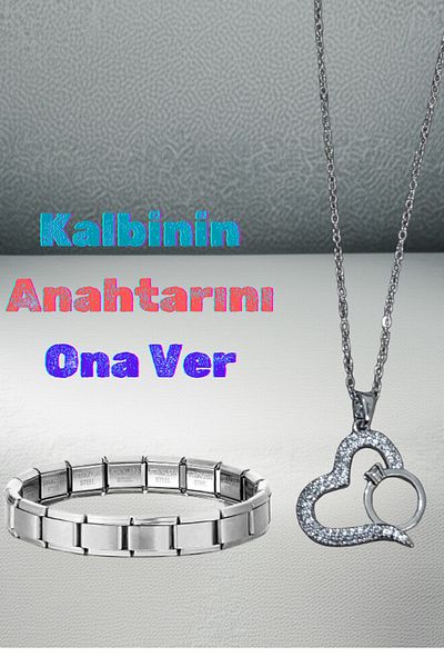 Birmem The Password of Love Stainless Steel Jewelry Set