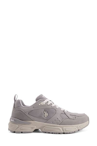 U.S. Polo Assn. Comfortable Lace-Up Casual Sneaker Gray Shoes