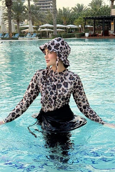 Şulemoda Giyim Swimsuit 3 Piece Set Brown