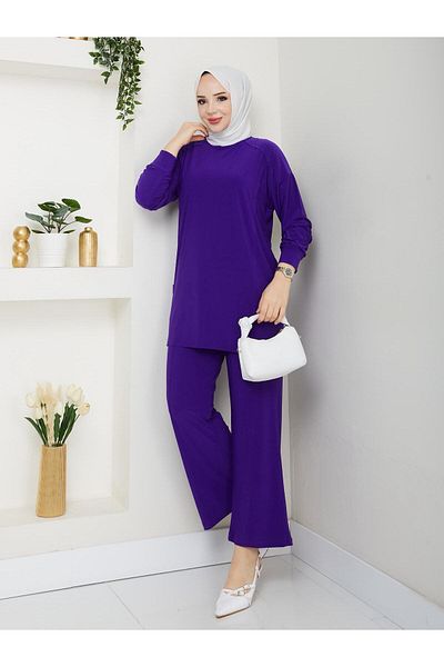 MODAMÜNASİP Our Tunic Double Pocket Detailed Erva Trousers Suit with Its Most Beautiful Colors ✨ ✨