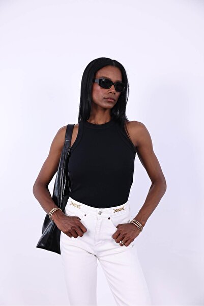 5in1Canpolat Black Corded Thick Piping Undershirt 1450