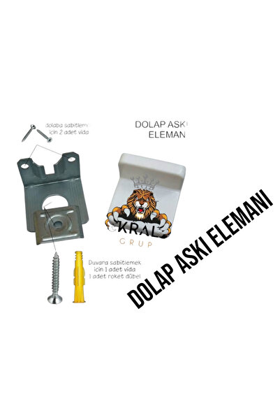 kral hırdavat UMUT ÇALIK Beli element za vješanje ormara, zidni nosač za mont...
