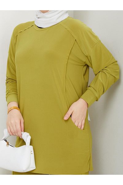 MODAMÜNASİP Our Tunic Double Pocket Detailed Erva Trousers Suit with Its Most Beautiful Colors ✨ ✨