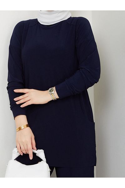 MODAMÜNASİP Our Tunic Double Pocket Detailed Erva Trousers Suit with Its Most Beautiful Colors ✨ ✨