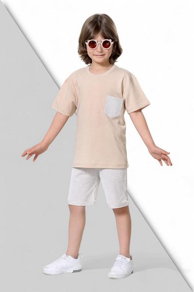 İFBA KİDS Striped Shorts Set