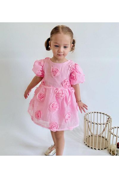 2kids2mom Yerda Girl Dress-Pink