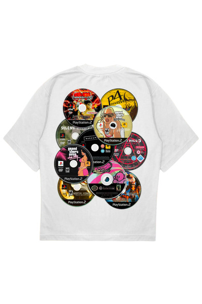 SVART WEAR CD cu imprimeu tricou supradimensionat Tricou