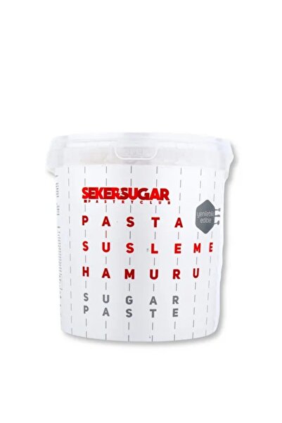 ŞEKER & SUGAR Şekersugar Şeker Hamuru Beyaz 1 Kg – Pasta Kaplama ve Dekoratif...