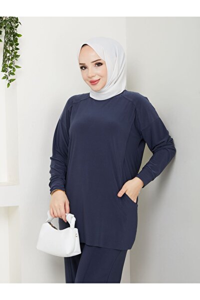 MODAMÜNASİP Our Tunic Double Pocket Detailed Erva Trousers Suit with Its Most Beautiful Colors ✨ ✨