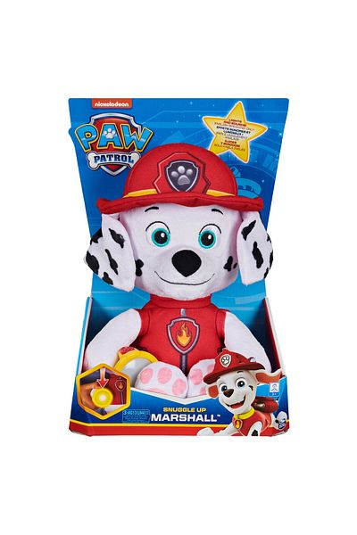 Spin Masters Paw Patrol Plus Snuggle Up Marshall With Light Up Tummy
