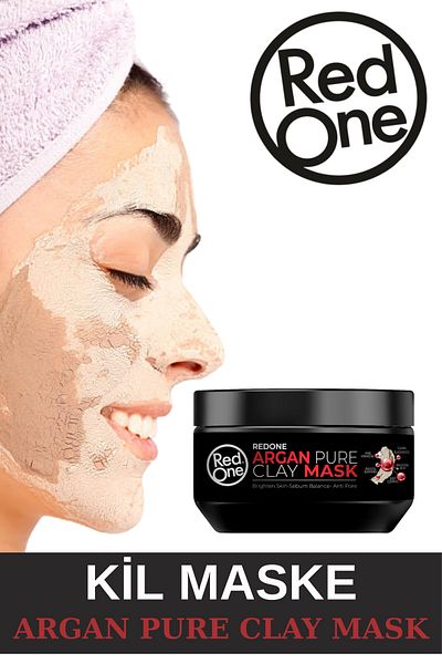Red One Redone Argan Pure Clay Mask 400 Gr - Pore Tightening