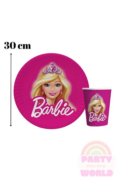 party world 🎀   Set of 8 Barbi Themed Plates and Cups