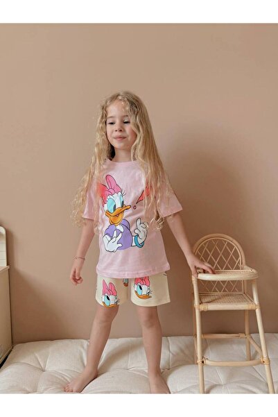 lesa kids wear Dufy Duck Printed Shorts Girl's Suit