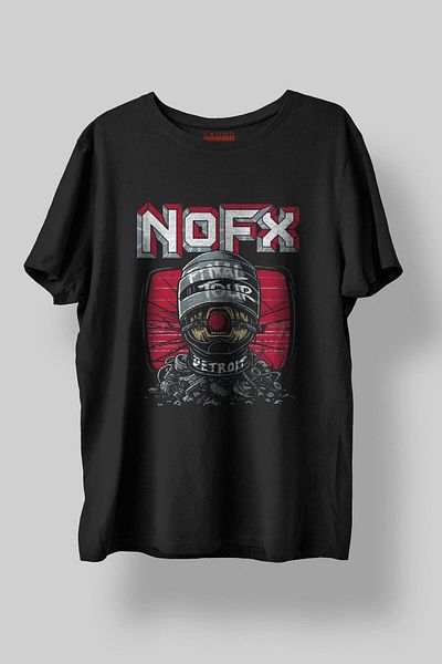 Sound Gorgeous Nofx Music Printed Regular Fit Unisex Black T-Shirt 100% Cotton No:0251
