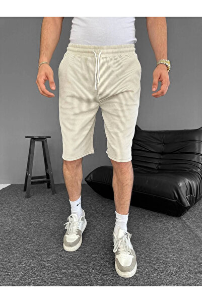 velmorafashion -Velmora Shorts with Front and Back Pockets - Beige -Vlmr