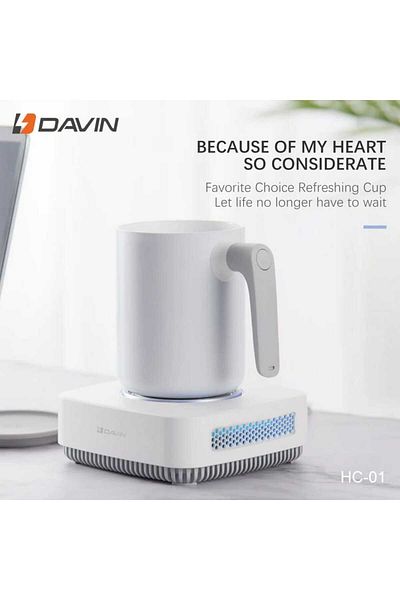 davin Smart heating and cooling mug for heating and cooling drinks with LED temperature display