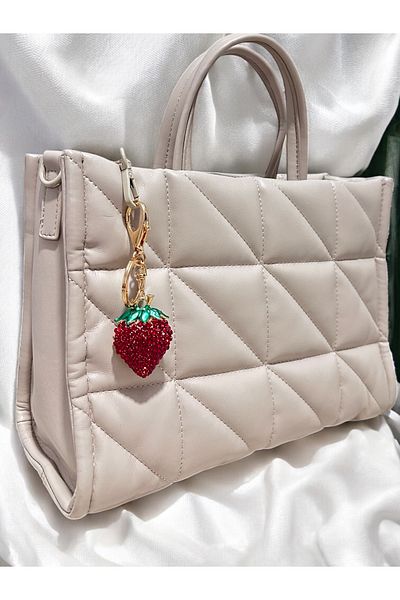MAC CENTER Two Sided Strawberry Bag Charmi Bag Decoration